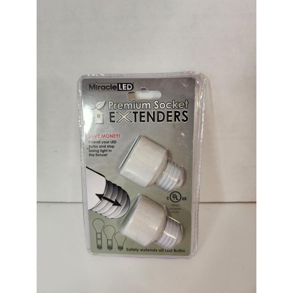 MiracleLED Premium Socket Extenders LED Bulb (2 Pack)